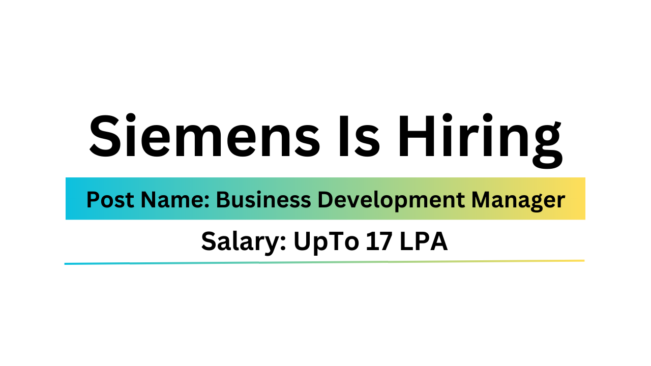 Siemens Is Hiring