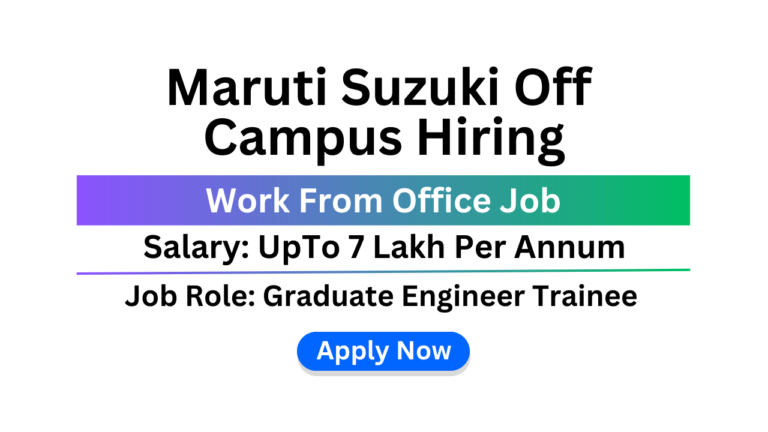 Maruti Suzuki Off Campus Hiring